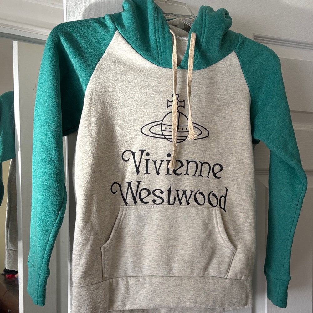 Vivienne Westwood Green and Cream Hoodie